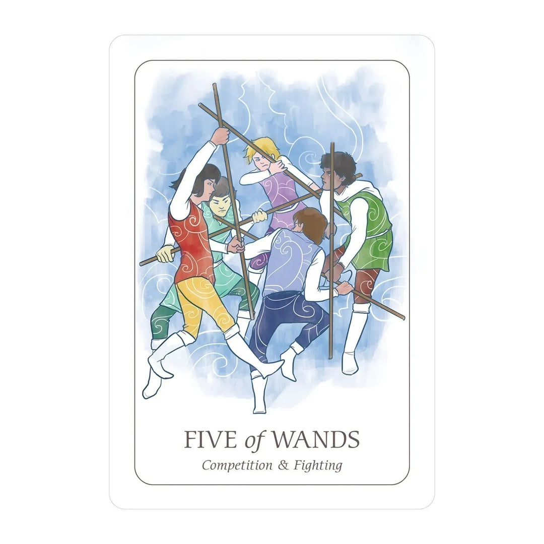Five of Wands card from the Simplicity Tarot