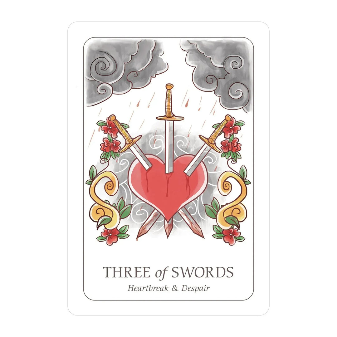 Three of Swords card from the Simplicity Tarot