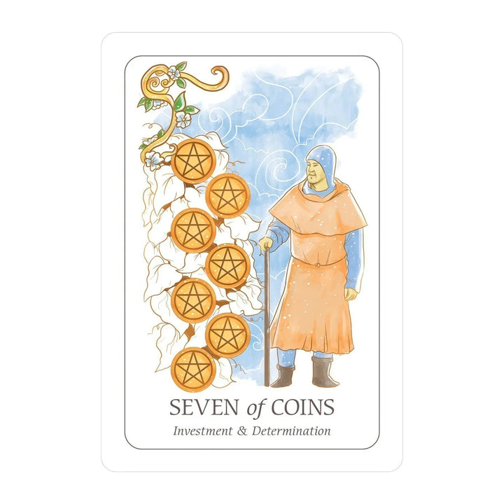 Seven of Coins card from the Simplicity Tarot
