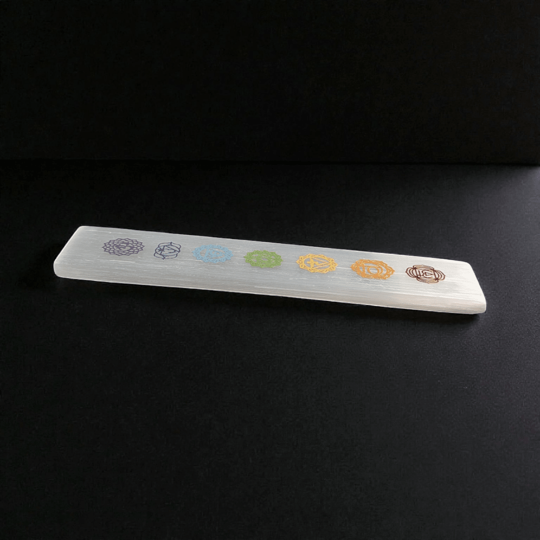 Petite plaque chakra en sélénite