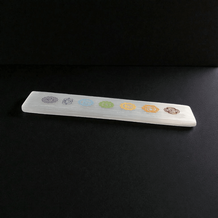 Petite plaque chakra en sélénite