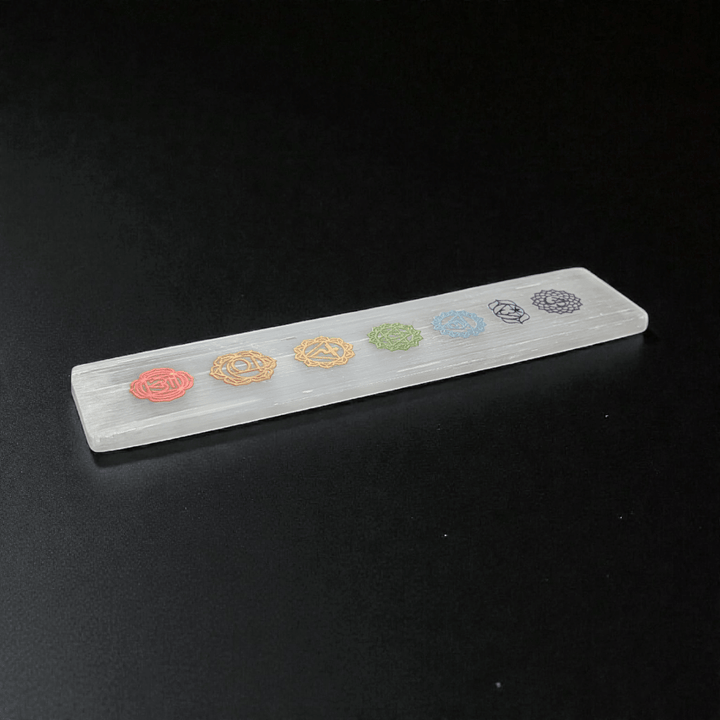 Petite plaque chakra en sélénite