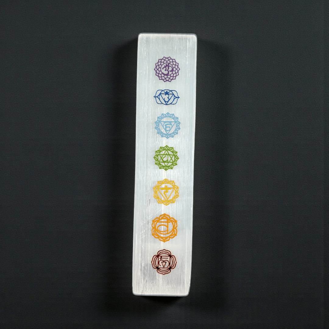Petite plaque chakra en sélénite