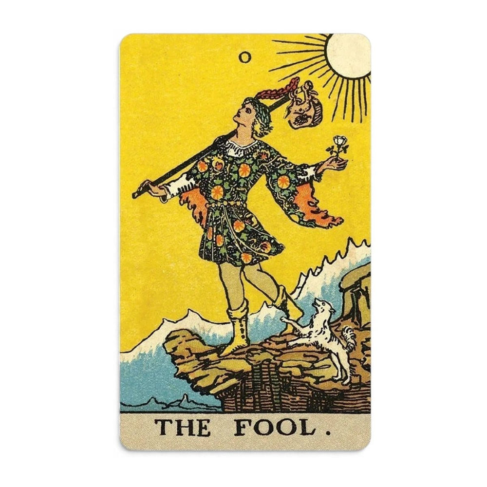 The Fool card from the Smith-Waite Tarot Deck Borderless