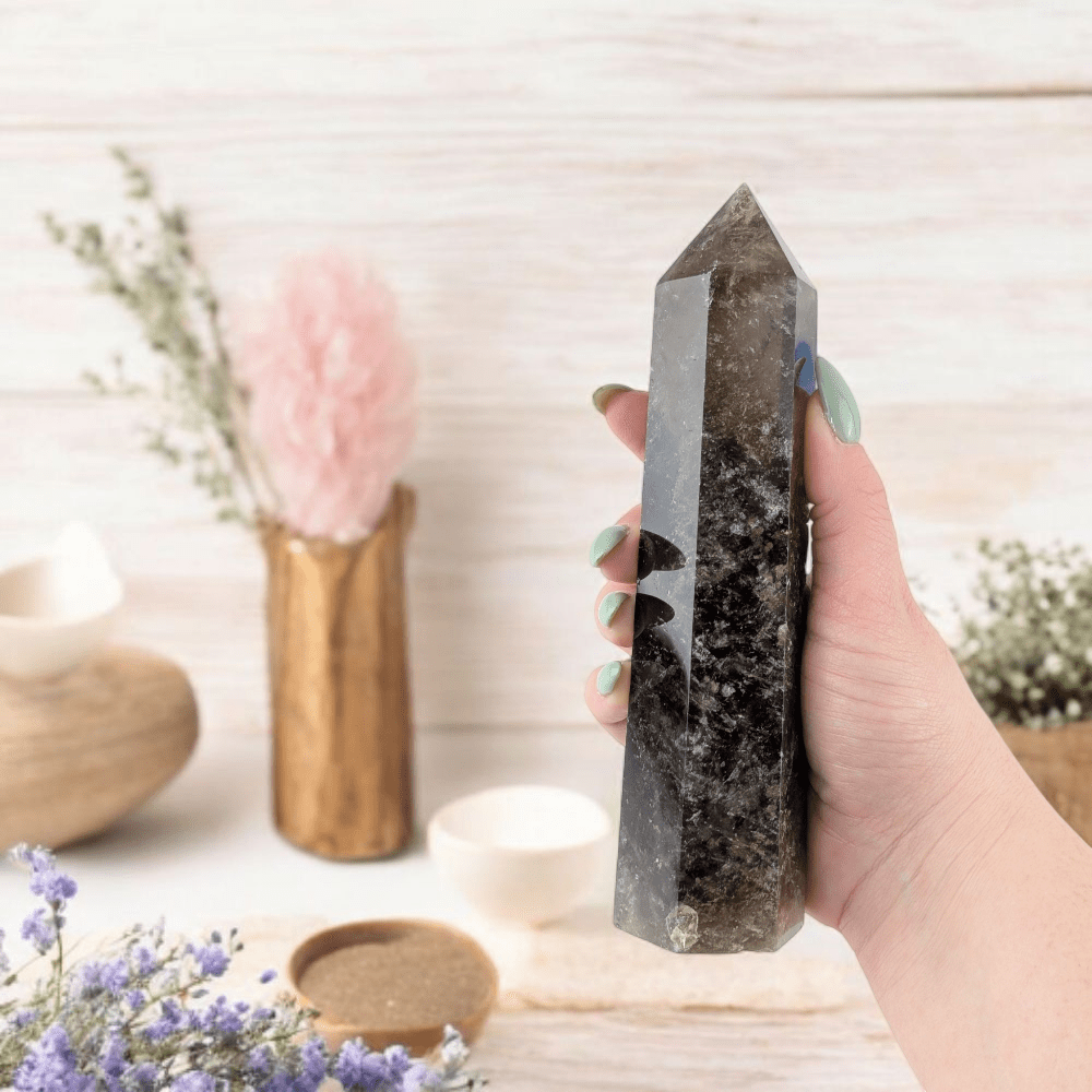 Root Chakra tower crystal with stabilizing energy