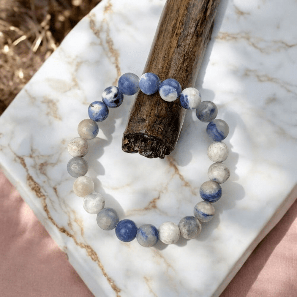 Handmade Sodalite Crystal Bracelet for Mental Clarity