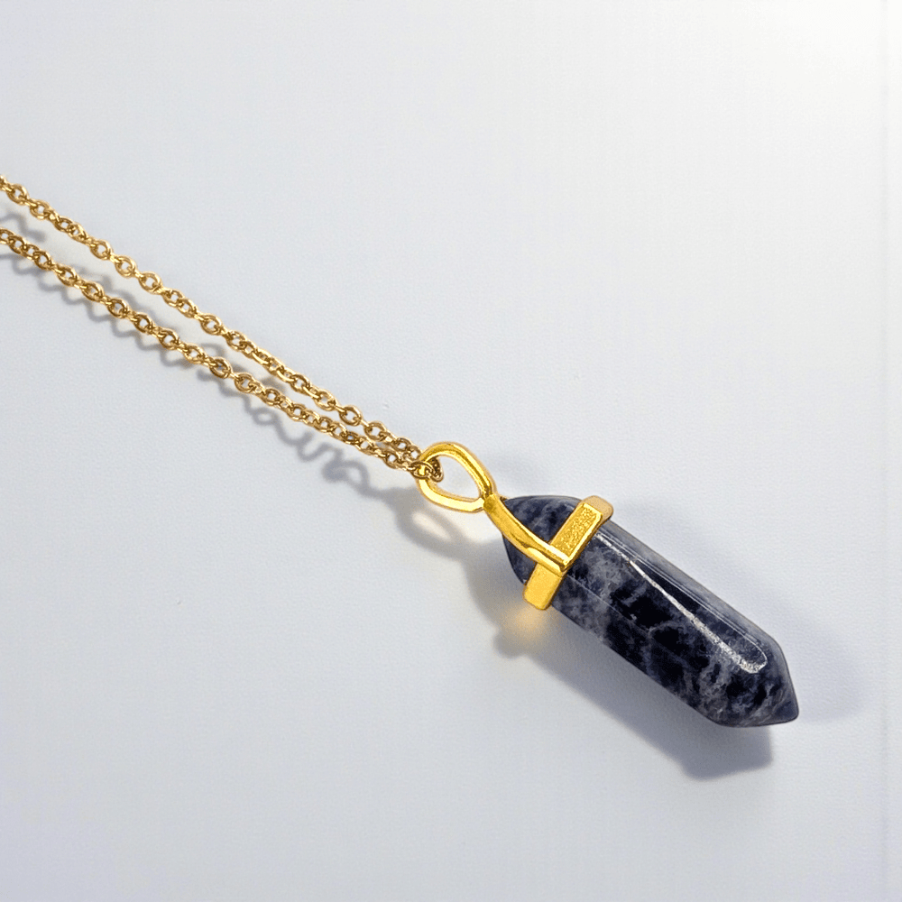 throat chakra crystal necklace available at zen collection metaphysical store in Barrie. Shop in-store or online now