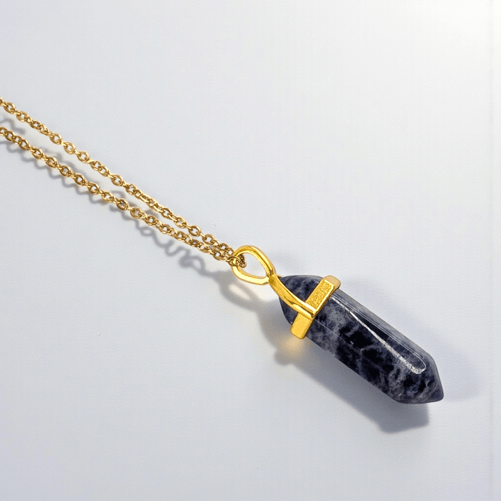 throat chakra crystal necklace available at zen collection metaphysical store in Barrie. Shop in-store or online now