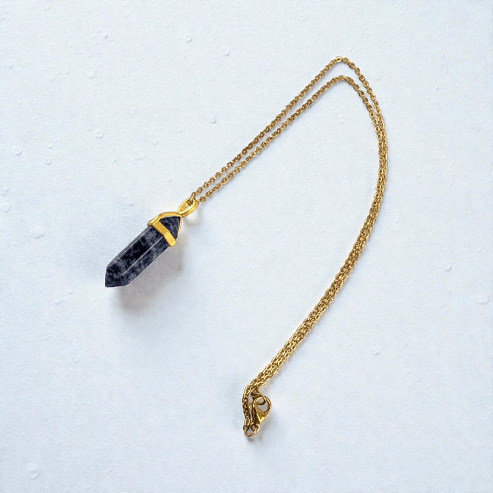 throat chakra crystal necklace available at zen collection metaphysical store in Barrie. Shop in-store or online now
