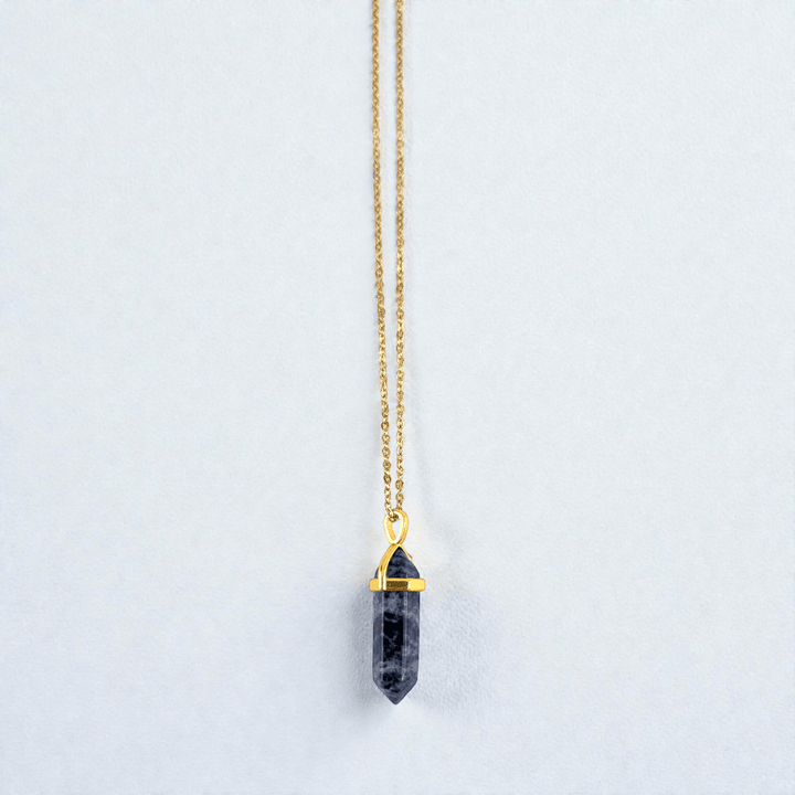 throat chakra crystal necklace available at zen collection metaphysical store in Barrie. Shop in-store or online now
