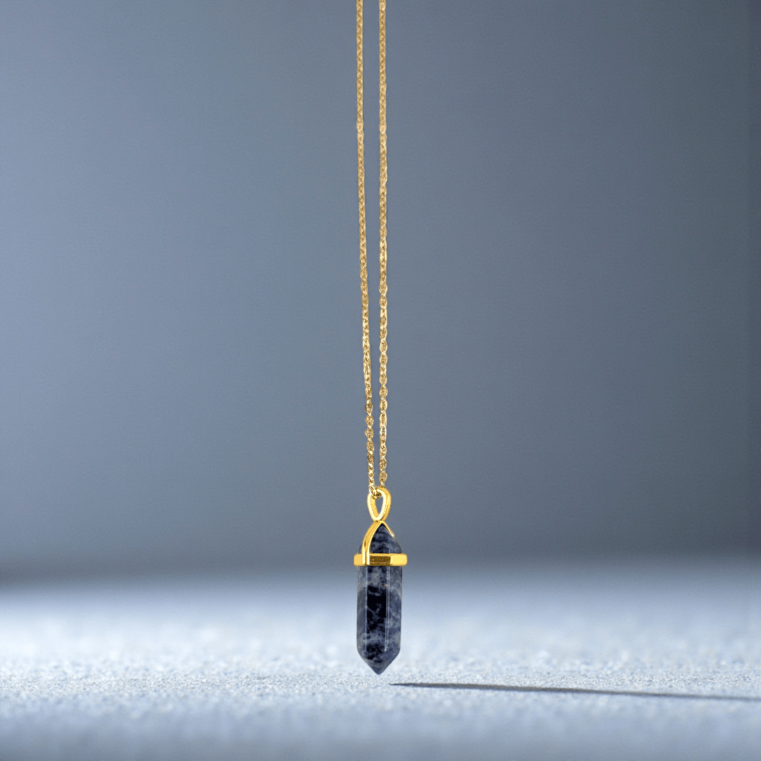throat chakra crystal necklace available at zen collection metaphysical store in Barrie. Shop in-store or online now