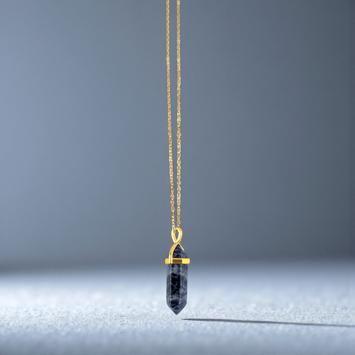 throat chakra crystal necklace available at zen collection metaphysical store in Barrie. Shop in-store or online now