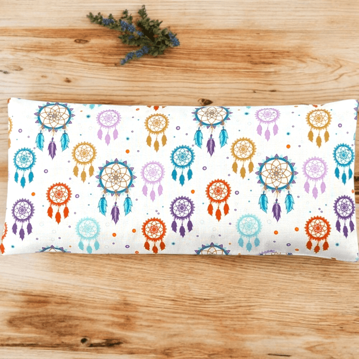 Dreamcatcher print eye pillow for meditation and rest