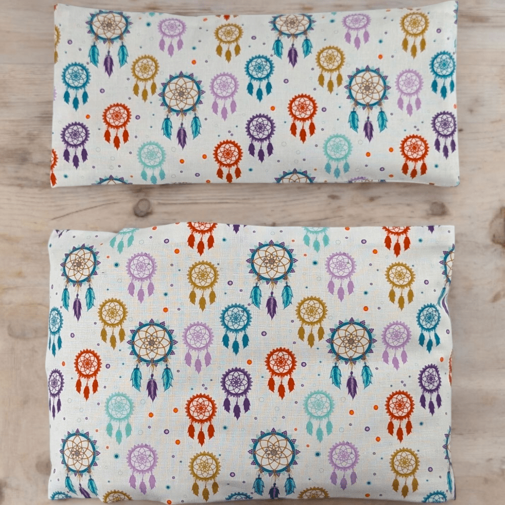 Zen Collection dreamcatcher pillow set laid flat