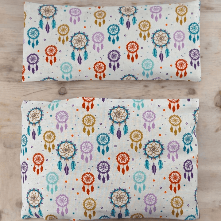 Zen Collection dreamcatcher pillow set laid flat