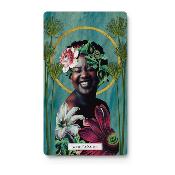 6 of Wands card from the Tarot of the Cosmic Seed