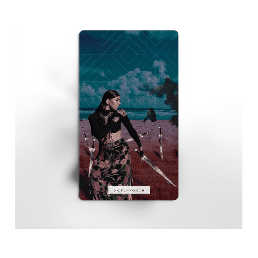 2 of Swords card from the Tarot of the Cosmic Seed