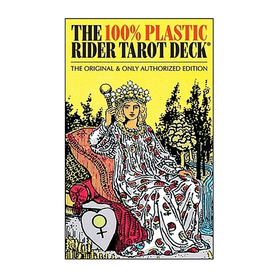 The 100% Plastic Rider Tarot Deck box front, showing The Empress