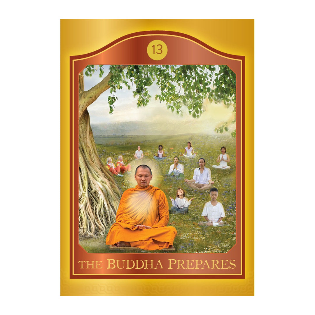 The Buddha Prepares card from The Akashic Tarot