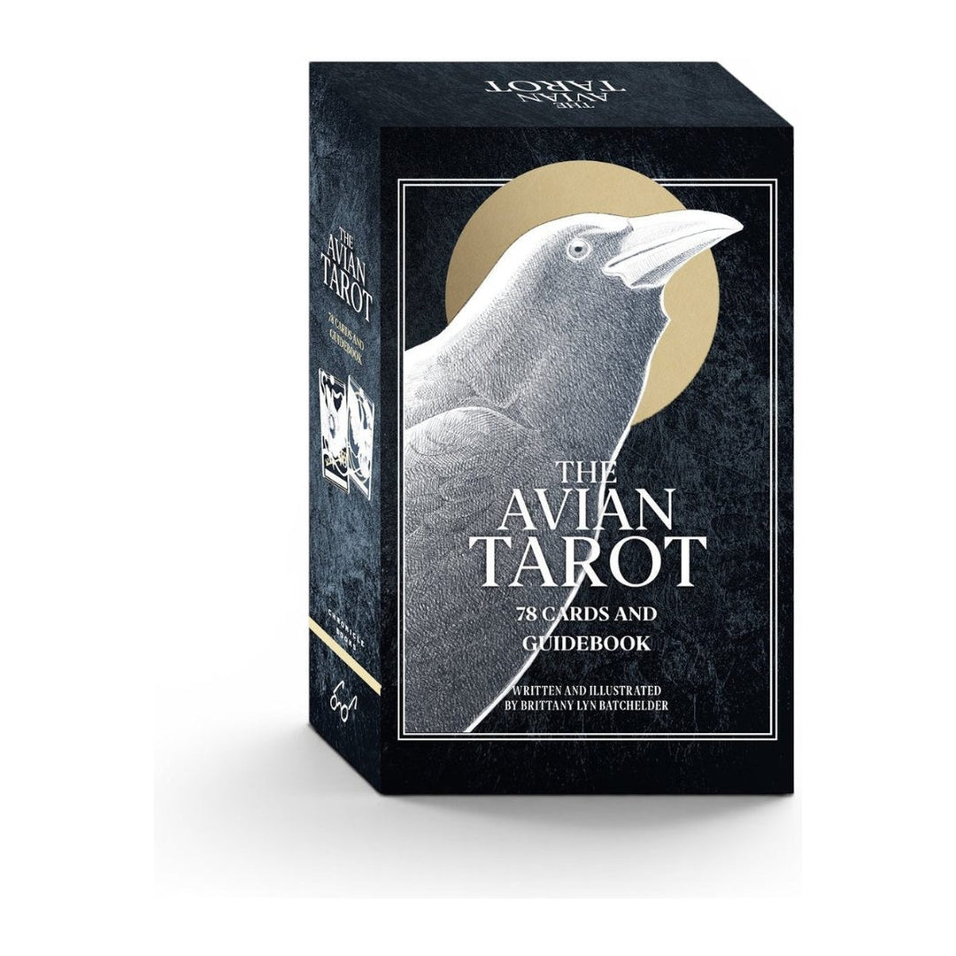 The Avian Tarot box with a white raven