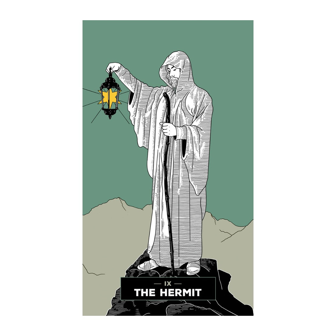 The Hermit card from The Change Tarot