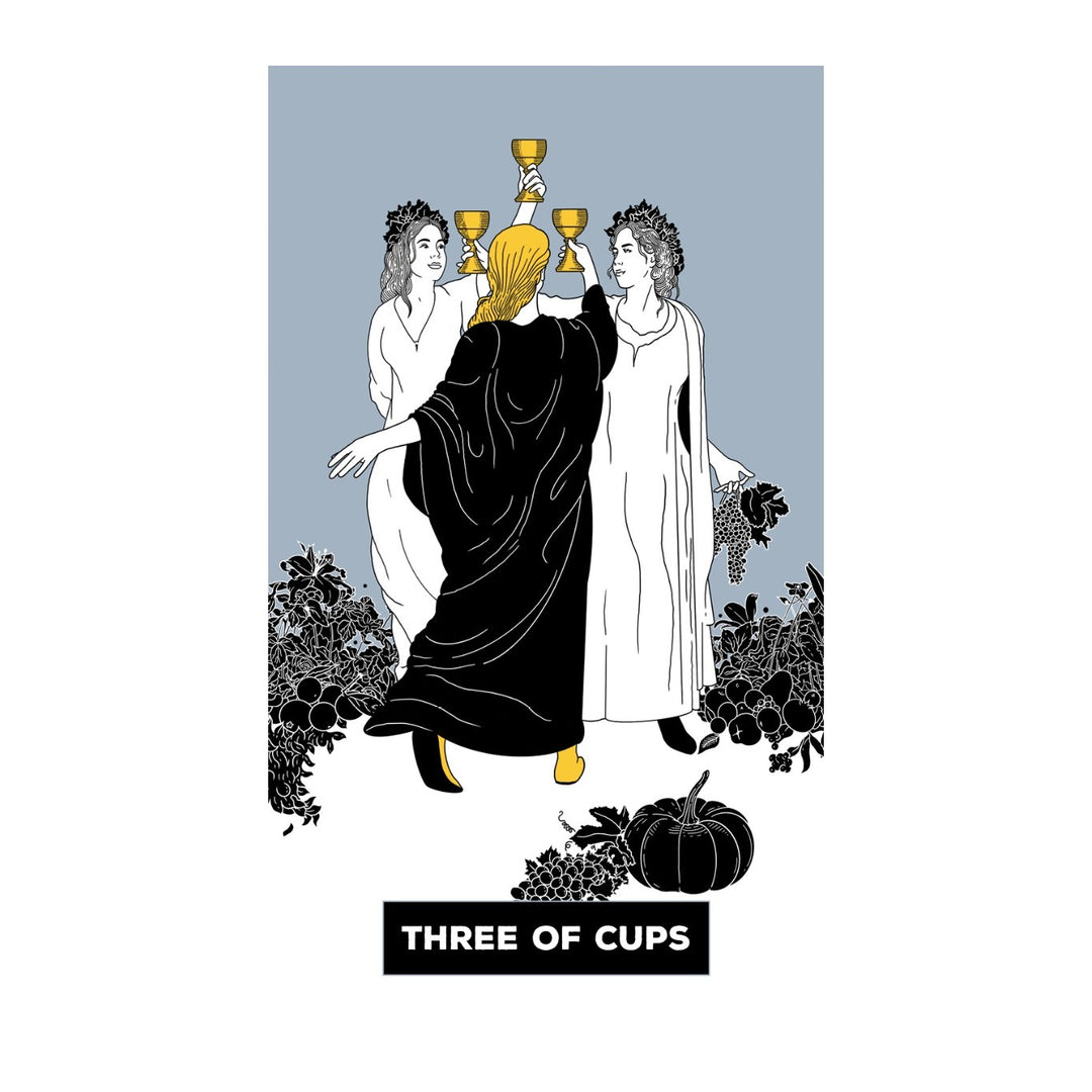 Three of Cups card from The Change Tarot