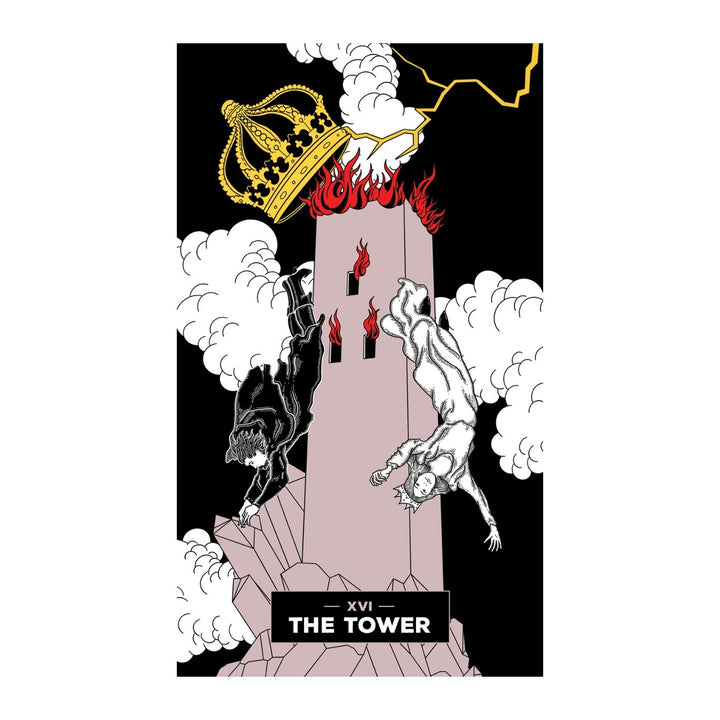 The Tower card from The Change Tarot