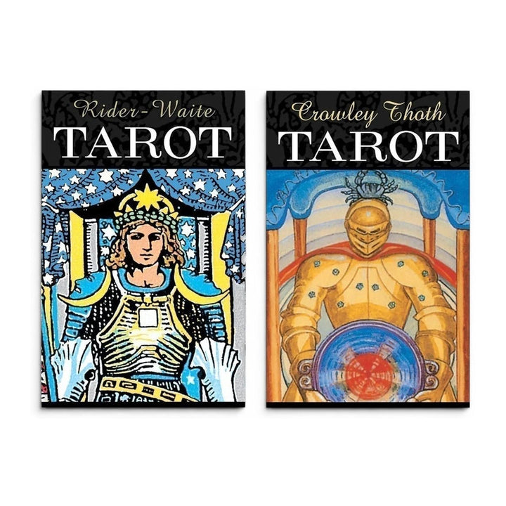 Rider-Waite Tarot and Crowley Thoth Tarot deck boxes from The Complete Tarot Kit