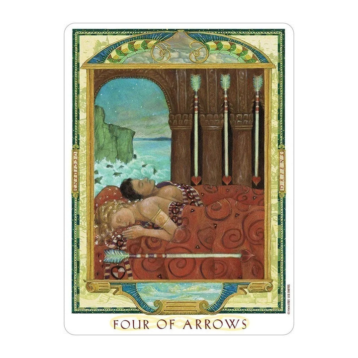 Four of Arrows card from The Lover’s Path Tarot