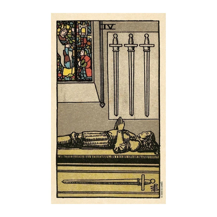 Four of Swords card from The Pamela Colman Smith Commemorative Set