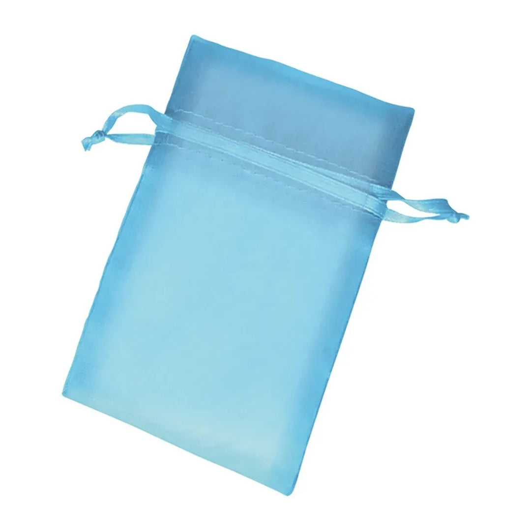 Blue organza drawstring bag from The Pamela Colman Smith Commemorative Set