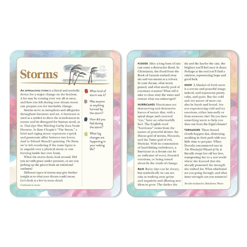 Le jeu de cartes des symboles du rêve