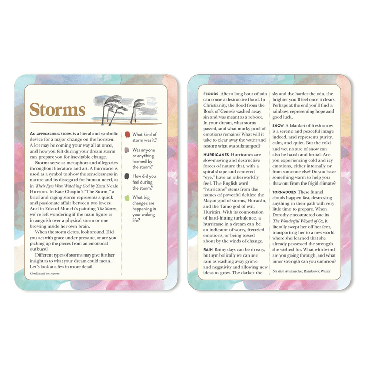 Le jeu de cartes des symboles du rêve