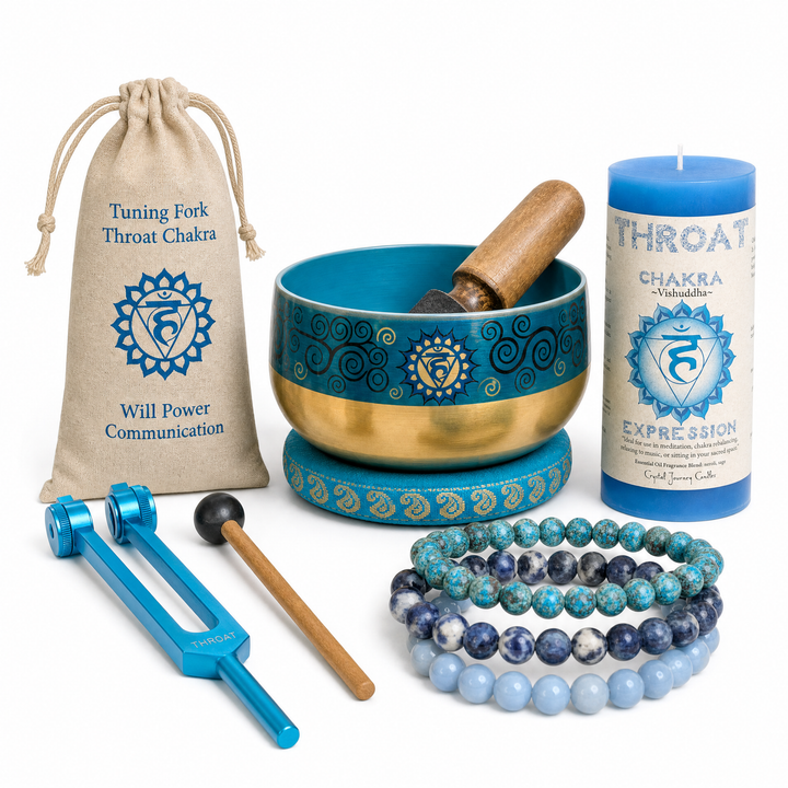 Premium Throat Chakra Healing Set - Main view | Zen Collection Metaphysical Store