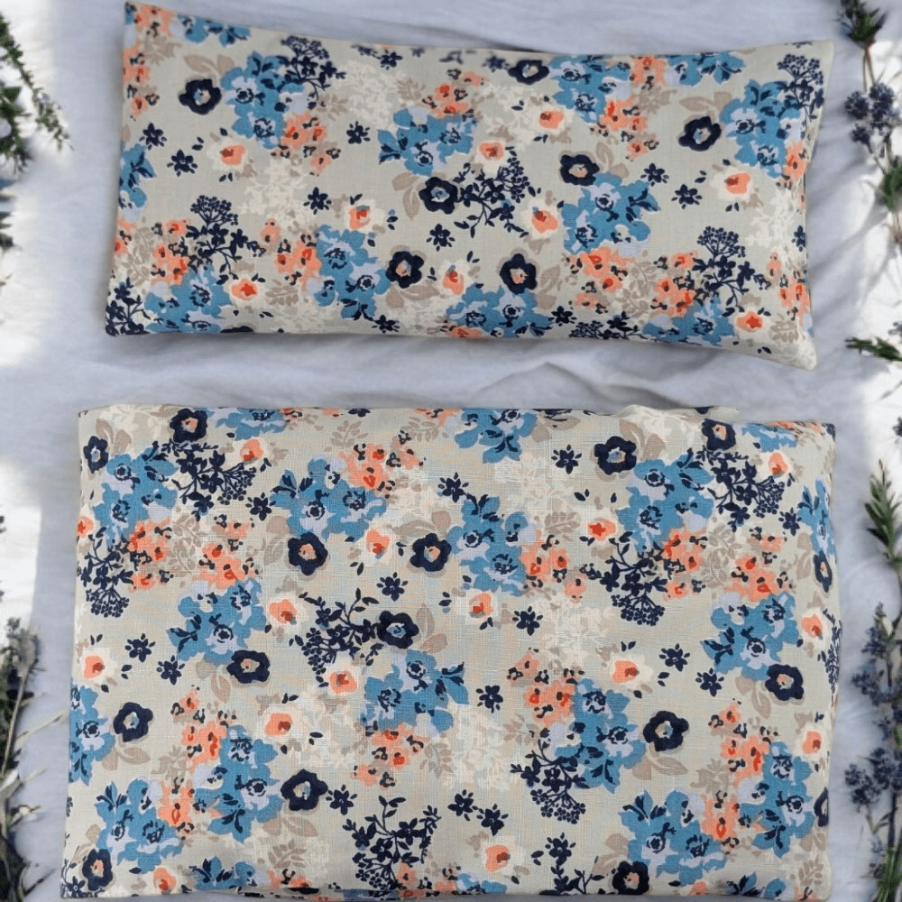 Zen Collection floral pillow set on a neutral surface

