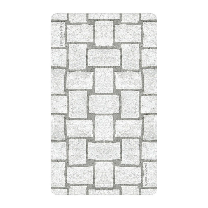 Card back of the White Sage Tarot, with a grey woven pattern