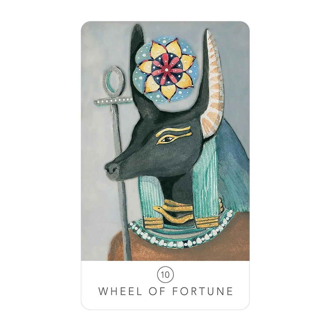 Wheel of Fortune card from the White Sage Tarot