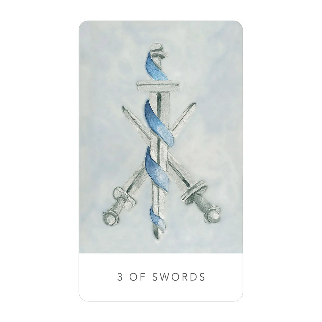 Three of Swords card from the White Sage Tarot