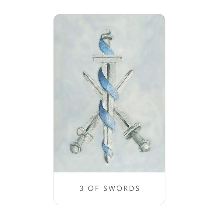 Three of Swords card from the White Sage Tarot
