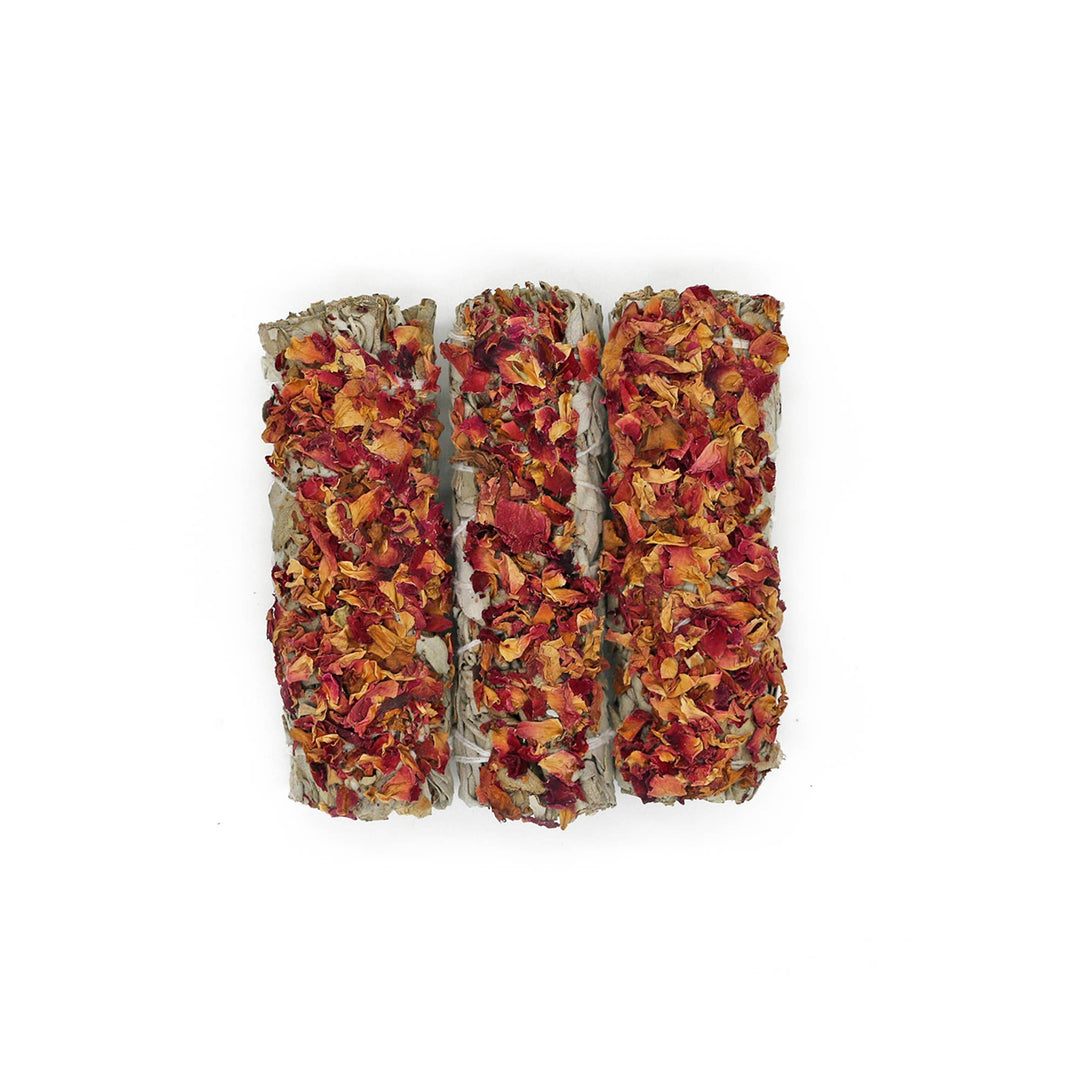 Wild Rose and White Sage Smudge Stick - Zen Collection