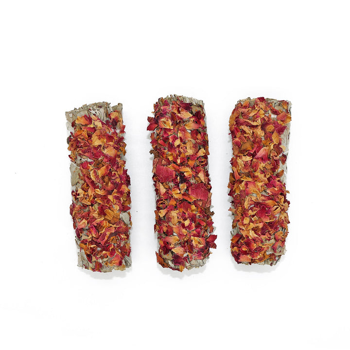 Wild Rose and White Sage Smudge Stick - Zen Collection