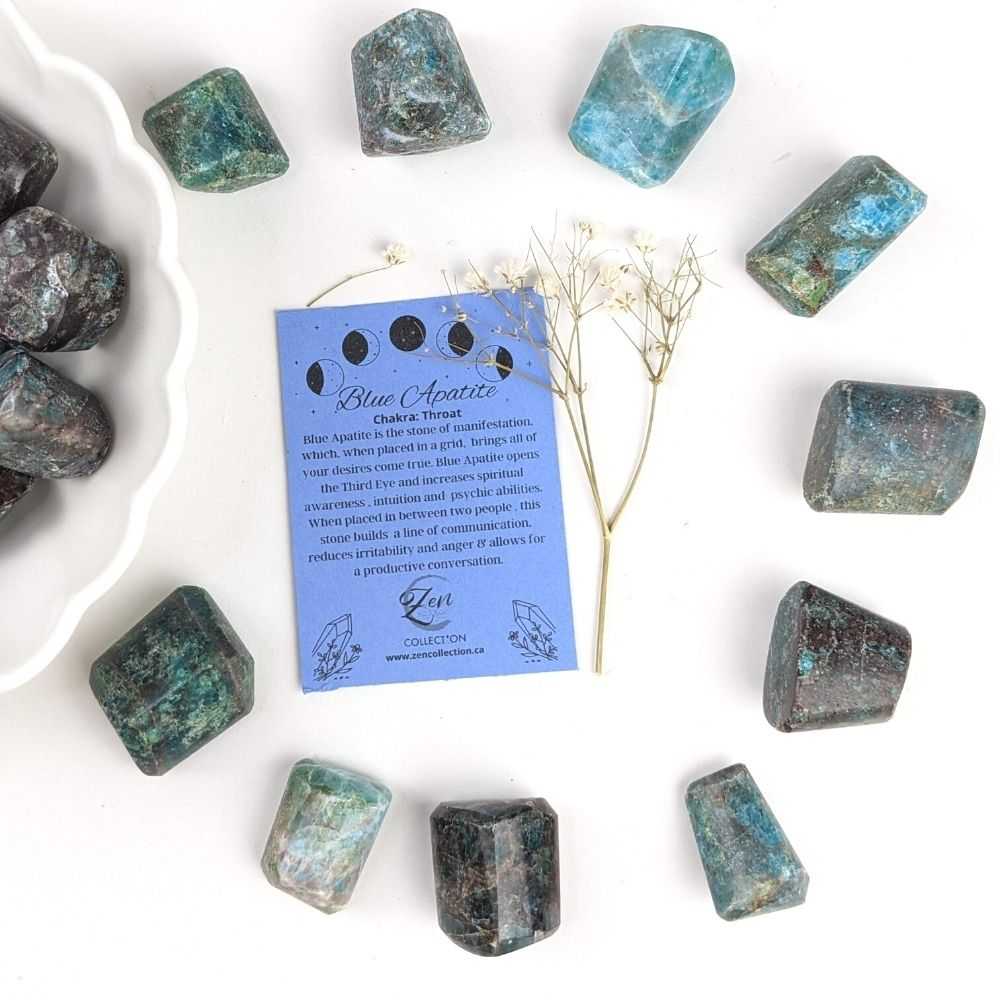 Blue Apatite Tumbles - Zen Collection