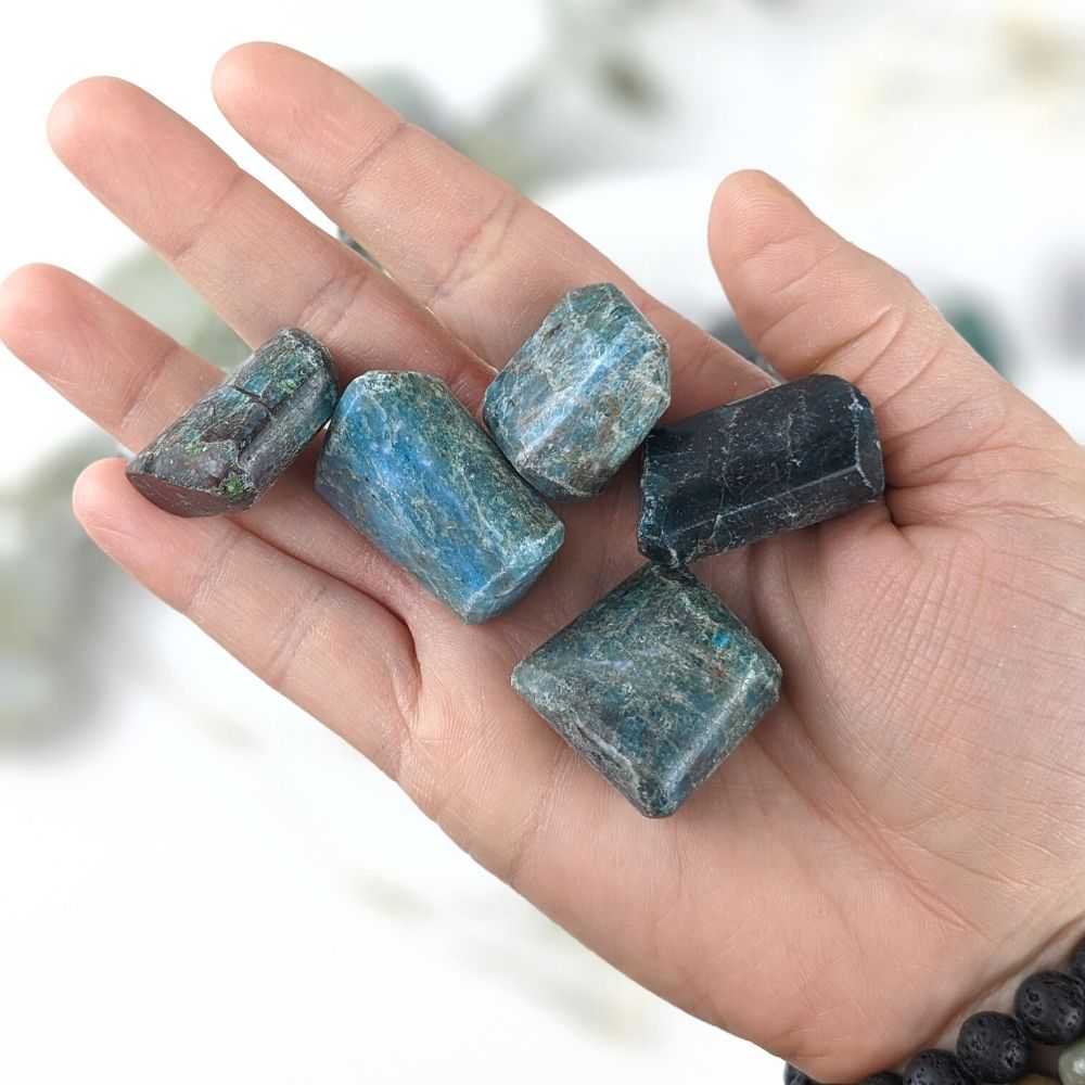 Blue Apatite Tumbles - Zen Collection
