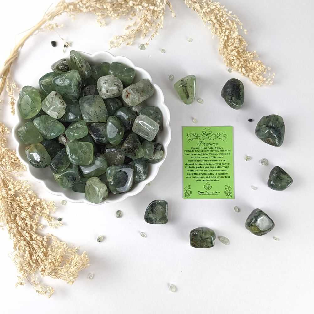 Prehnite Tumbles - Zen Collection