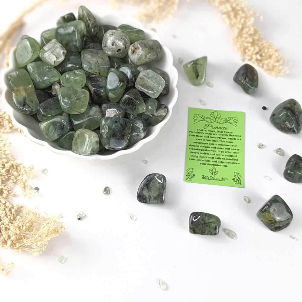 Prehnite Tumbles - Zen Collection