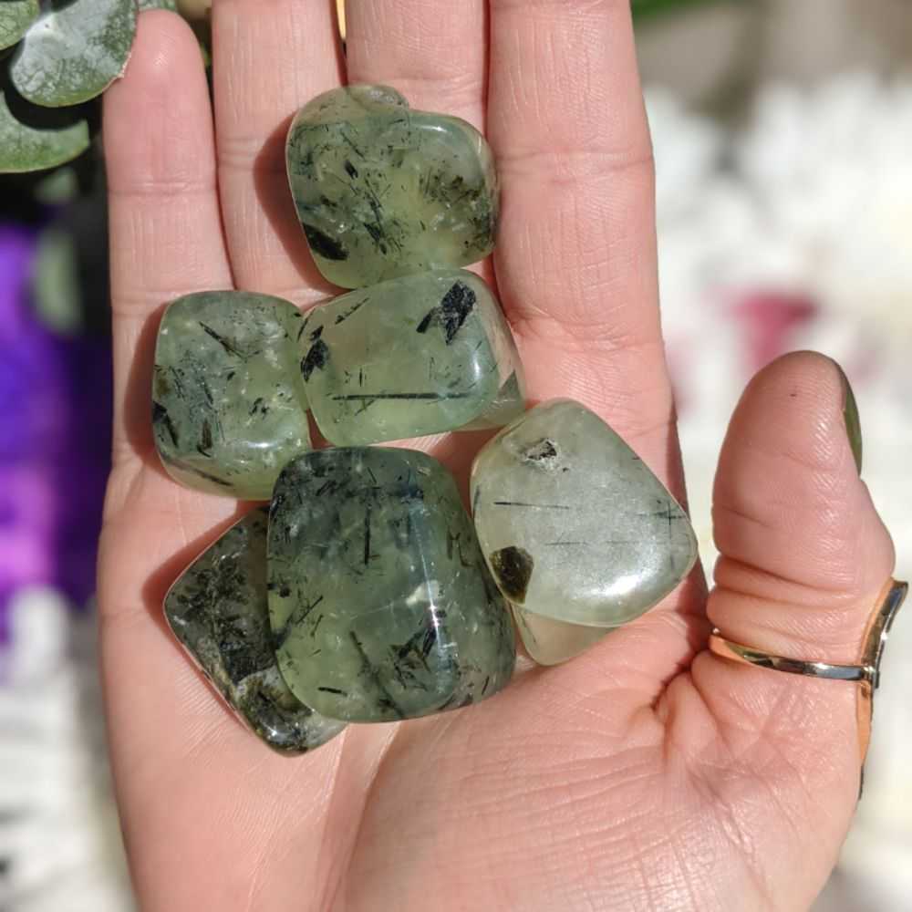 Prehnite Tumbles - Zen Collection