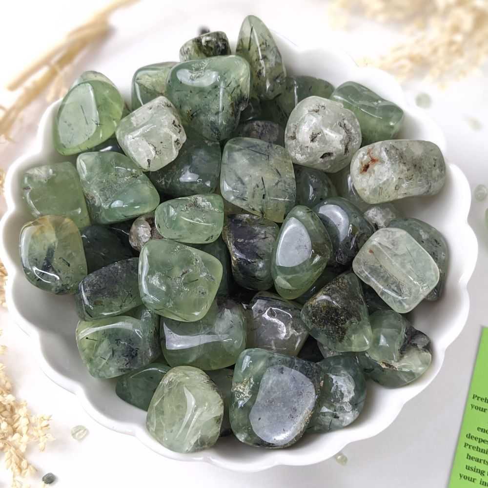 Prehnite Tumbles - Zen Collection