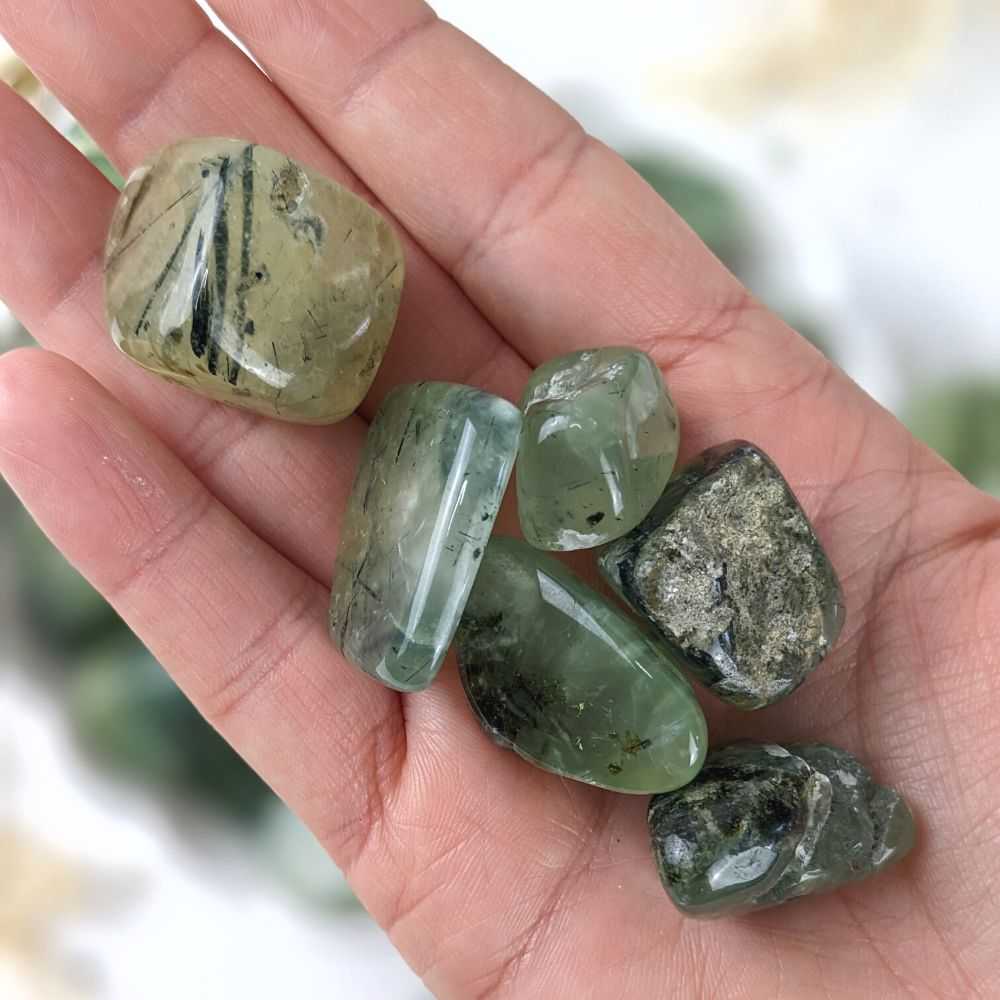 Prehnite Tumbles - Zen Collection