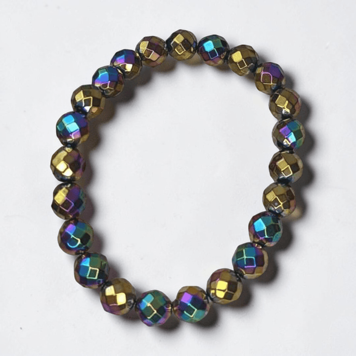 Bracelet en hématite arc-en-ciel
