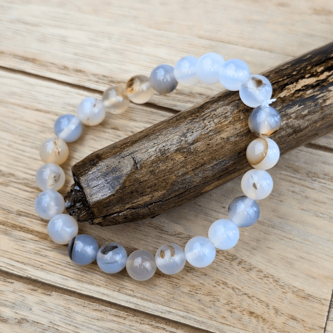 Bracelet en agate dendritique